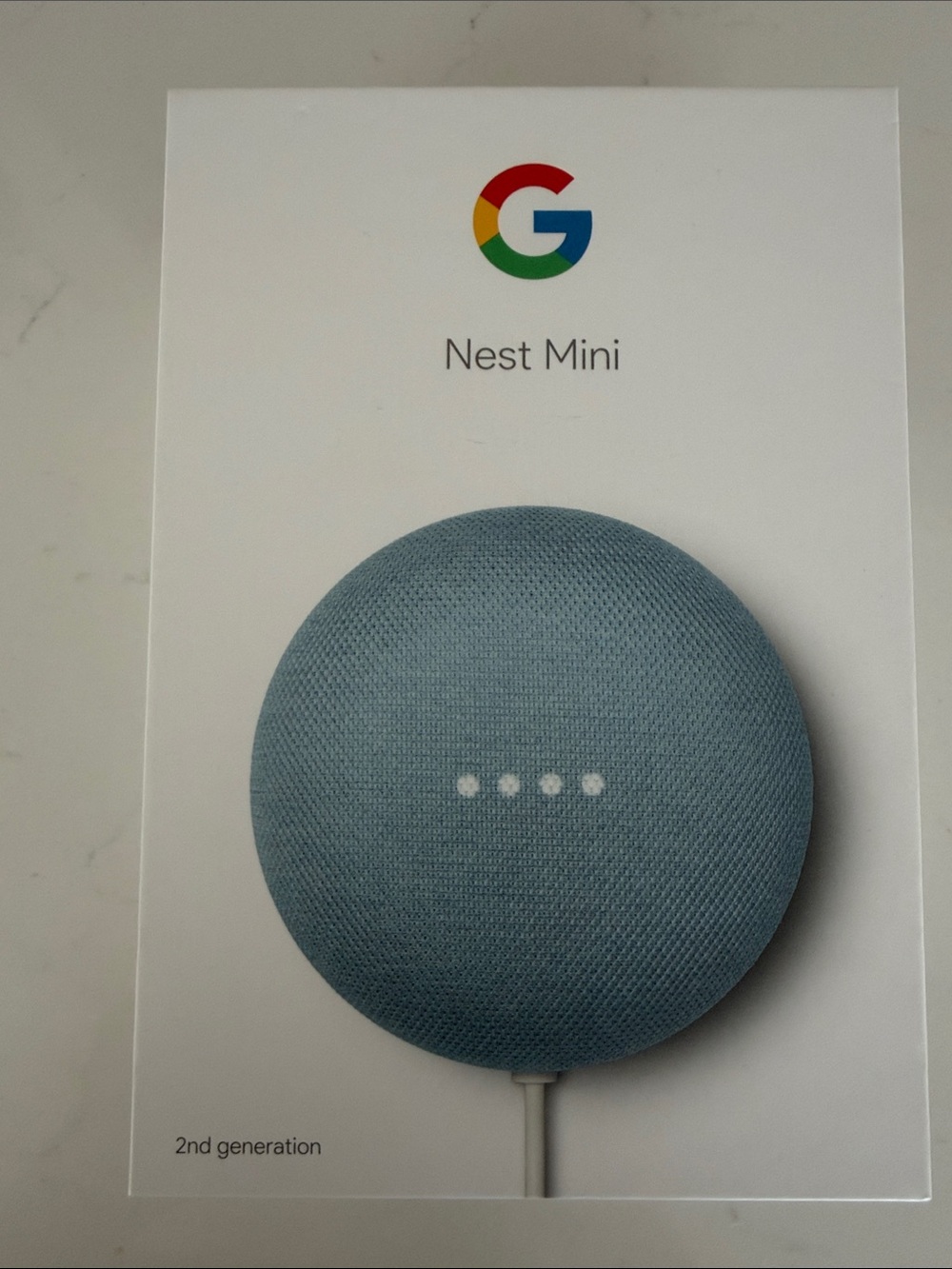 Google Nest Mini - Blue Fabric Smart Speaker